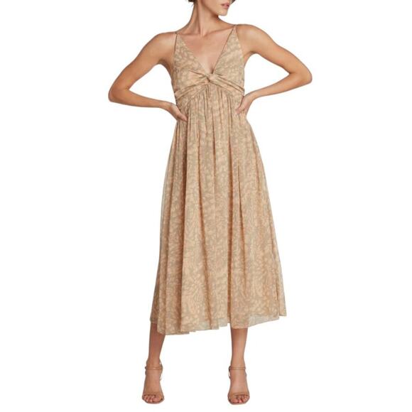 Willow Lola Midi Dress Apricot Size Medium NWOT $148 MSRP - Picture 1 of 7